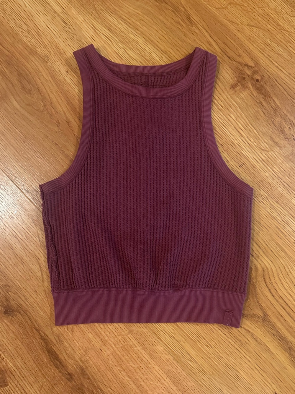 We The Free Ribbed Tank Top in Maroon